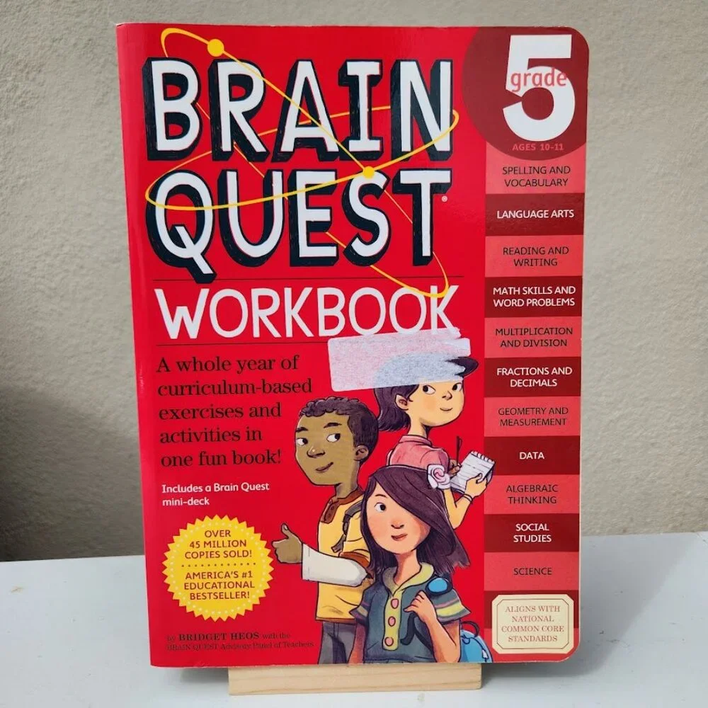 NEW Brain Quest Workbook Grade 5 Activity Book 5th 9780761182788 Workbook School